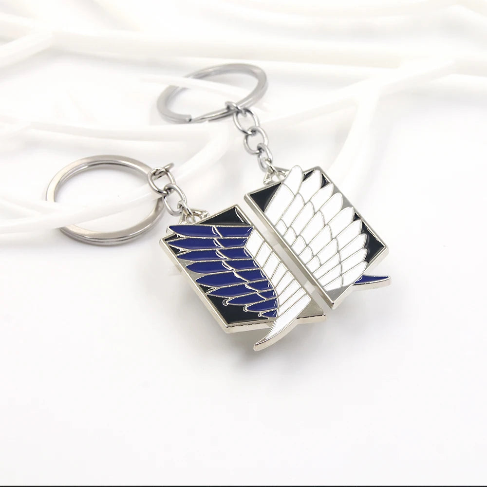 Anime Keychain Wings of Liberty Scouting Legion Cosplay Fans Pendant keyring for Women Men Backpack Jewelry Gift