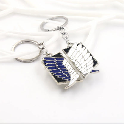 Anime Keychain Wings of Liberty Scouting Legion Cosplay Fans Pendant keyring for Women Men Backpack Jewelry Gift