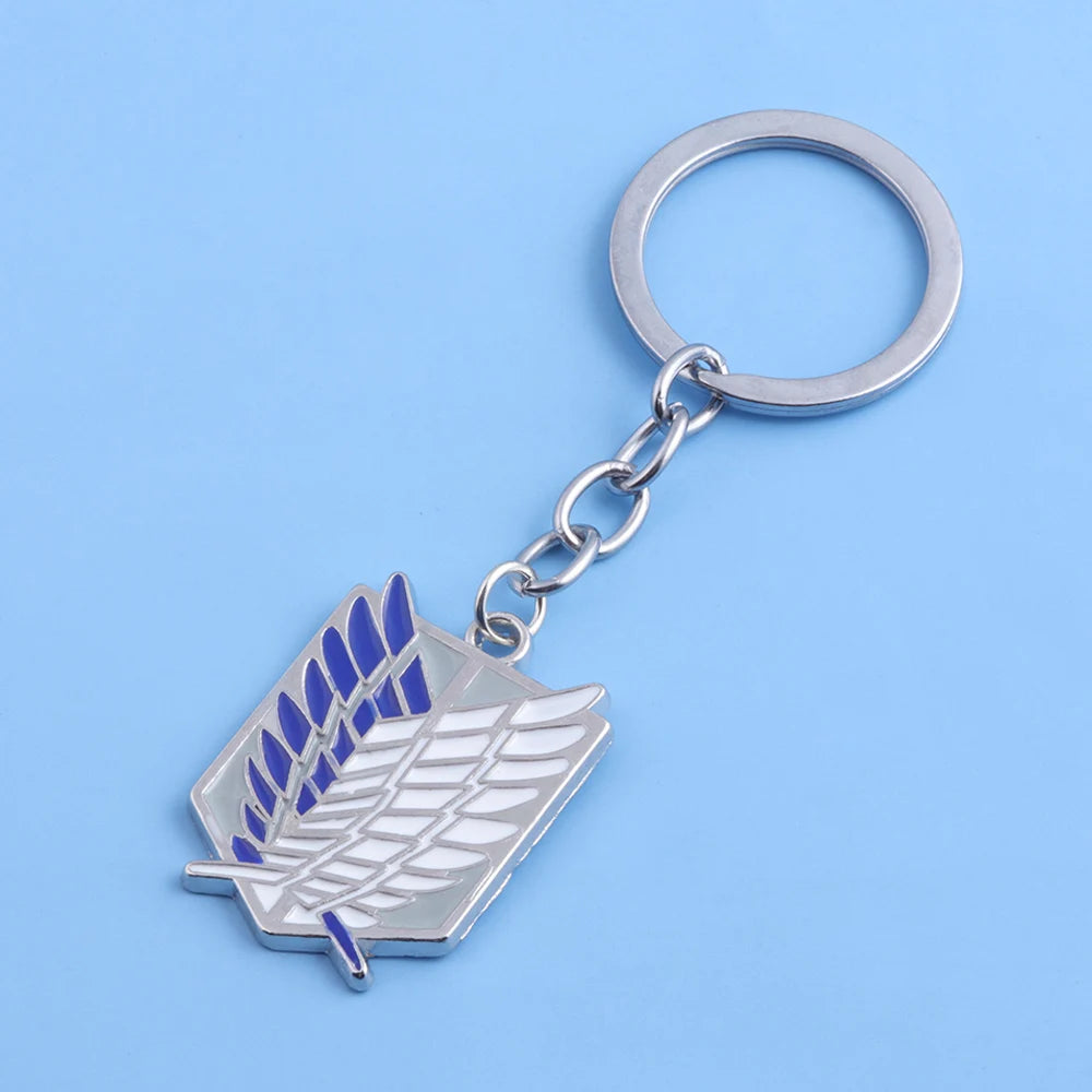Anime Keychain Wings of Liberty Scouting Legion Cosplay Fans Pendant keyring for Women Men Backpack Jewelry Gift