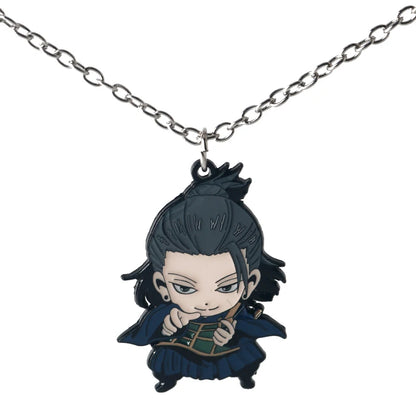 Hot Anime Jujutsu Kaisen Keychain Gojo Satoru Fushiguro Megumi Figure Enamel Pendant Keyring High Quality Props Cosplay Jewelry