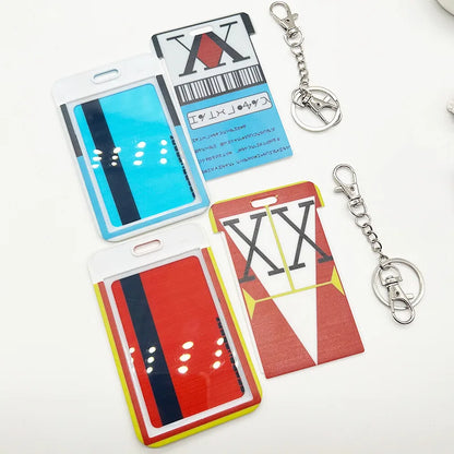 Anime Hisoka Kurapika Killua Zoldyck Cosplay License Card Holders PVC Card Set Cover Case Key Chain Pendant Keychains Prop