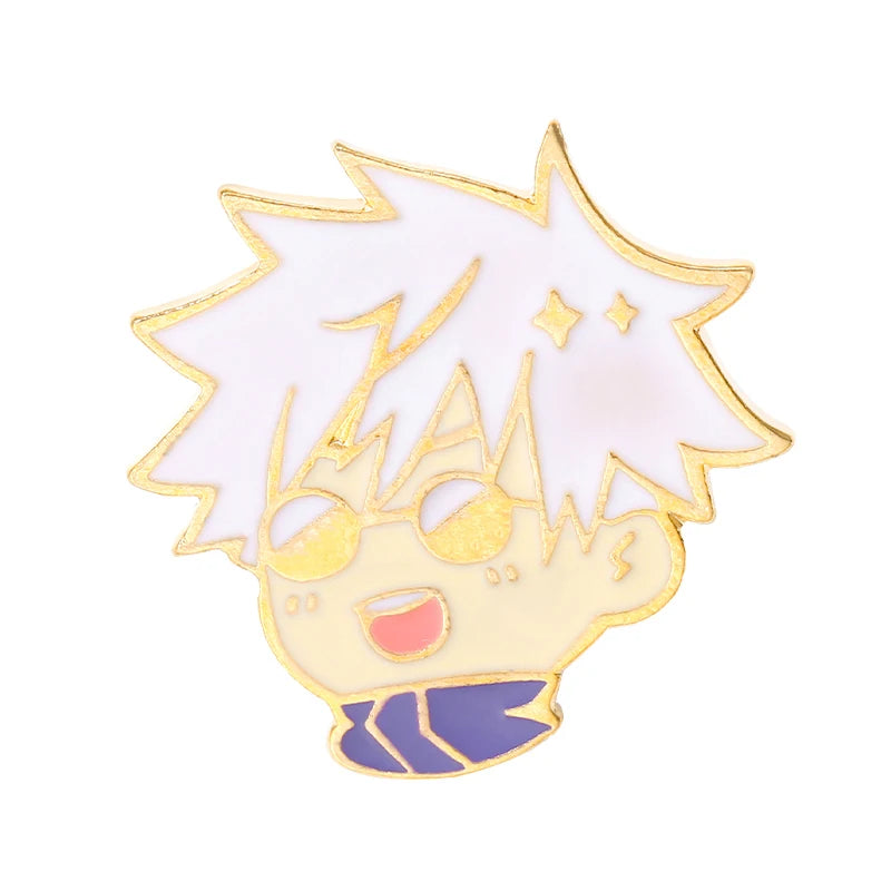 Jujutsu Kaisen Chibi Enamel Pins Gojo Satoru Itadori Yuji Custom Brooches Lapel Badges Cartoon Funny Jewelry Gift for Friends