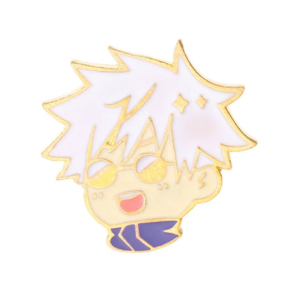 Jujutsu Kaisen Chibi Enamel Pins Gojo Satoru Itadori Yuji Custom Brooches Lapel Badges Cartoon Funny Jewelry Gift for Friends