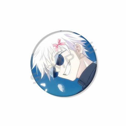 Anime Character Satoru Gojo Tinplate Enamel Brooch Pins Cute Creative Cartoon Figure Badge Pin Accessories Fans Collection Gifts