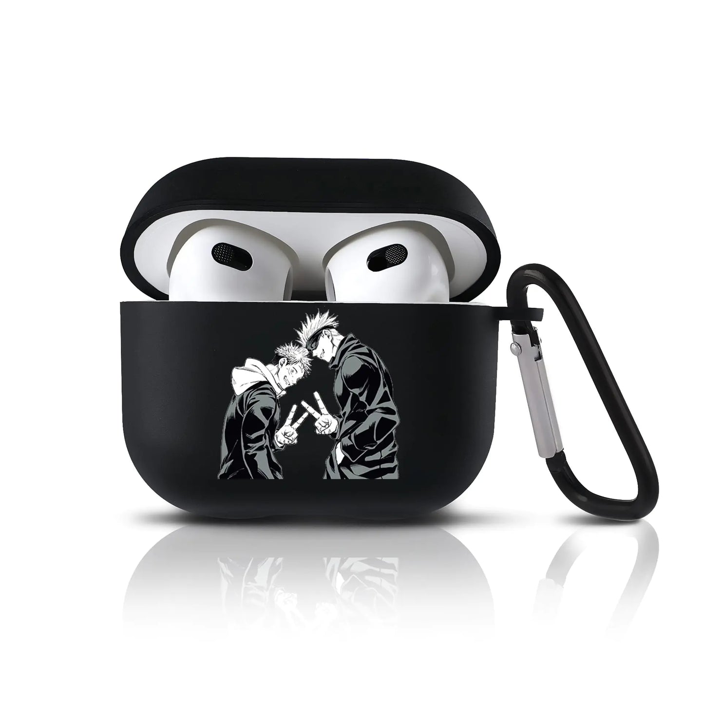 Anime Pattern Design for AirPods 3 Case Cover with Keychain Cute Anime Compatible with AirPods 3rd Generation Case Full Protective Soft Silicone Shockproof Headphone Case
